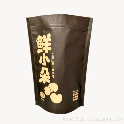 SGS Approved Zipper Kraft Paper Stand up Bag with Window